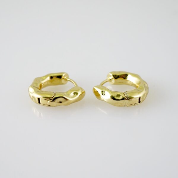 E2274 Earrings - Aretes - Plain - 14K Real Color