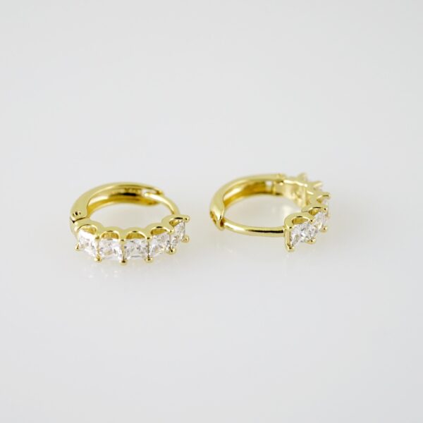 E2276 Earrings - Aretes - Zircon Stone - 14K Real Color - Image 2