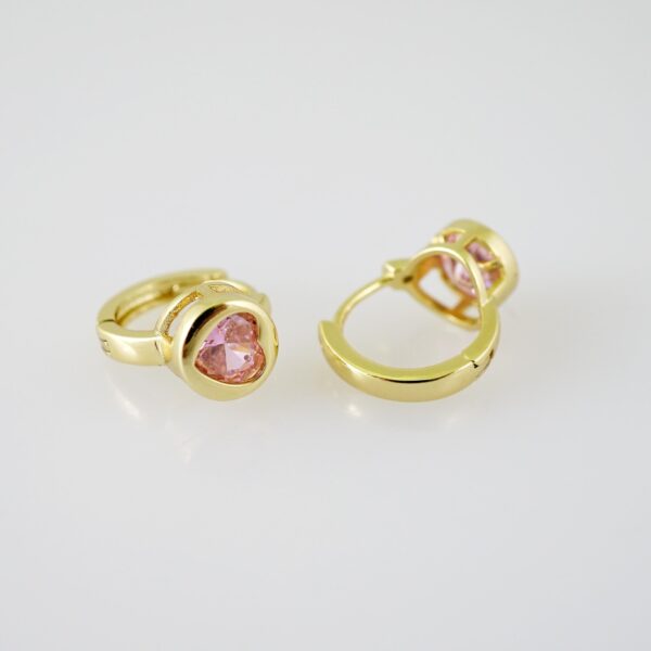 E2278 Earrings - Aretes - Zircon Stone - 14K Real Color - Image 2