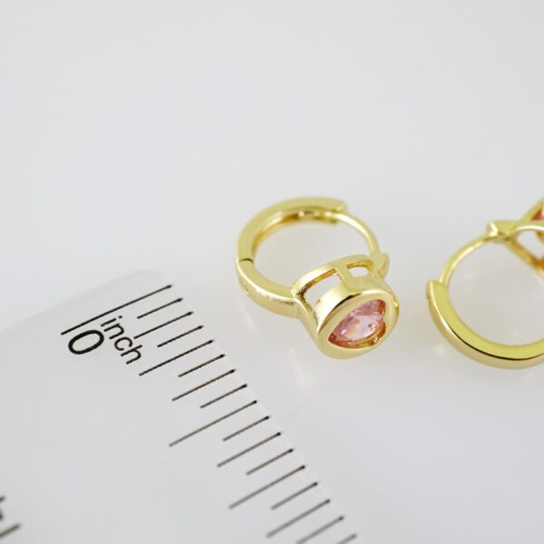 E2278 Earrings - Aretes - Zircon Stone - 14K Real Color - Image 3