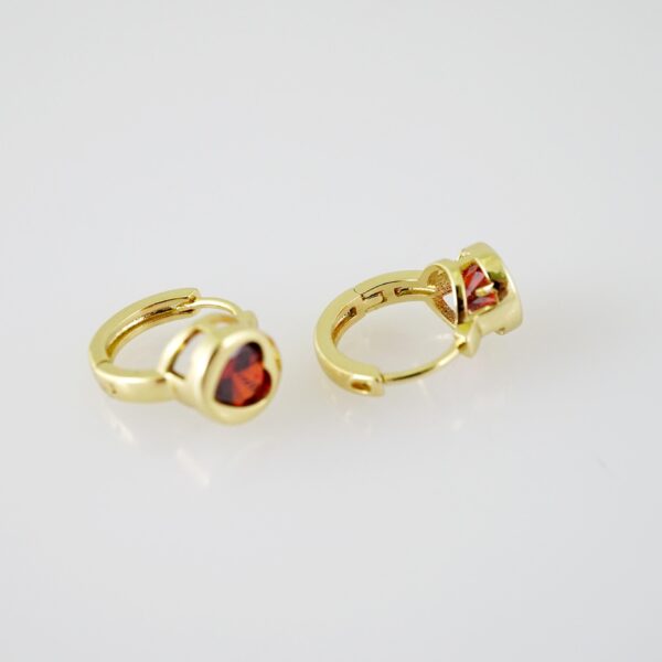 E2279 Earrings - Aretes - Zircon Stone - 14K Real Color - Image 2