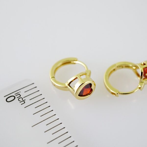 E2279 Earrings - Aretes - Zircon Stone - 14K Real Color - Image 3