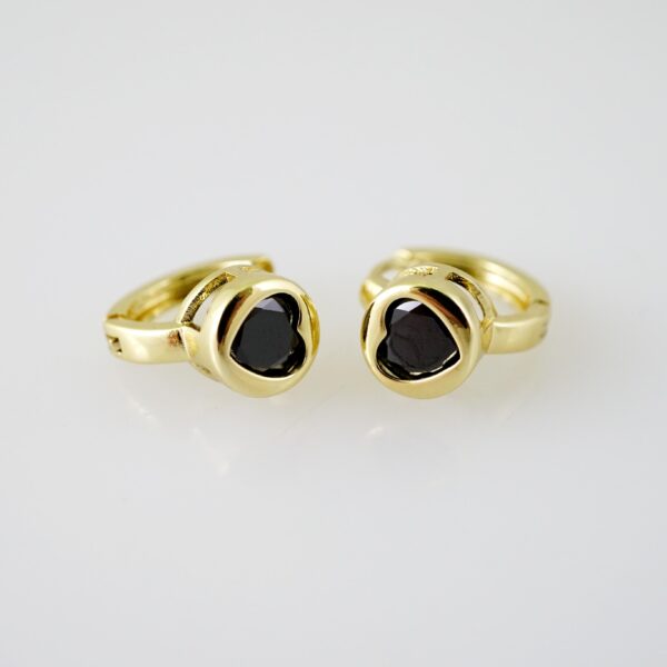 E2281 Earrings - Aretes - Zircon Stone - 14K Real Color