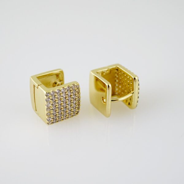 E2283 Earrings - Aretes - Zircon Stone - 14K Real Color - Image 2