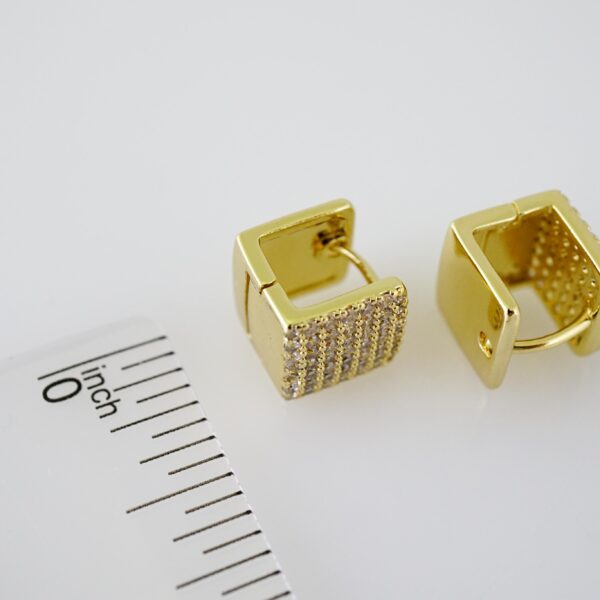 E2283 Earrings - Aretes - Zircon Stone - 14K Real Color - Image 3