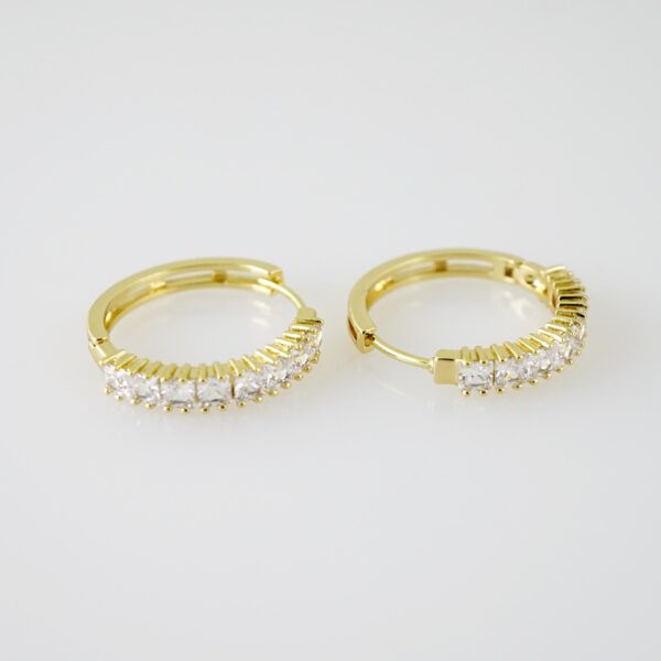 E2285 Earrings - Aretes - Zircon Stone - 14K Real Color - Image 2