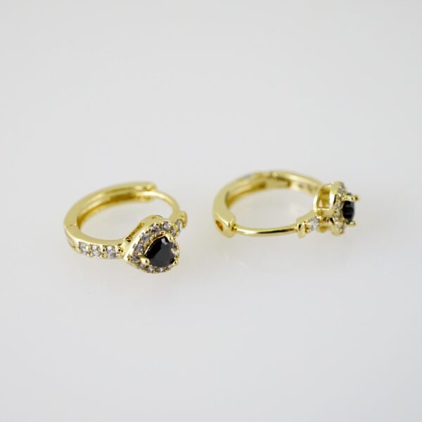 E2287 Earrings - Aretes - Zircon Stone - 14K Real Color - Image 2