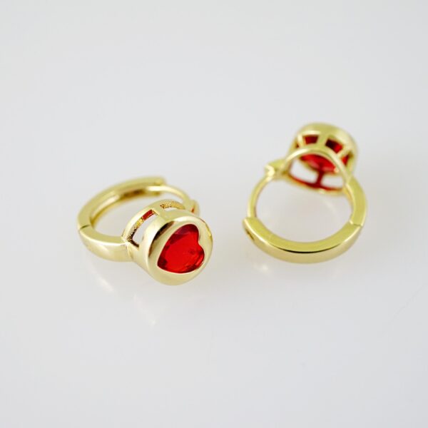 E2288 Earrings - Aretes - Zircon Stone - 14K Real Color - Image 2