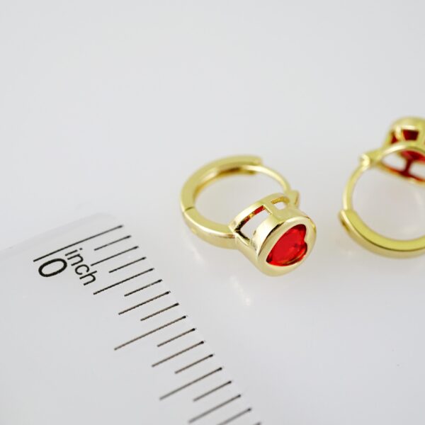 E2288 Earrings - Aretes - Zircon Stone - 14K Real Color - Image 3