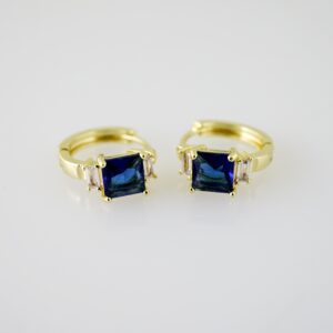 E2289 Earrings - Aretes - Zircon Stone - 14K Real Color