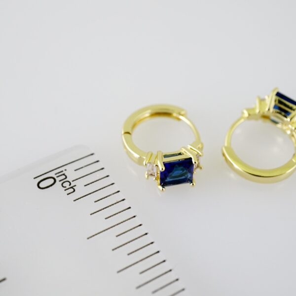E2289 Earrings - Aretes - Zircon Stone - 14K Real Color - Image 3
