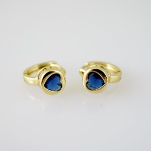 E2292 Earrings - Aretes - Zircon Stone - 14K Real Color