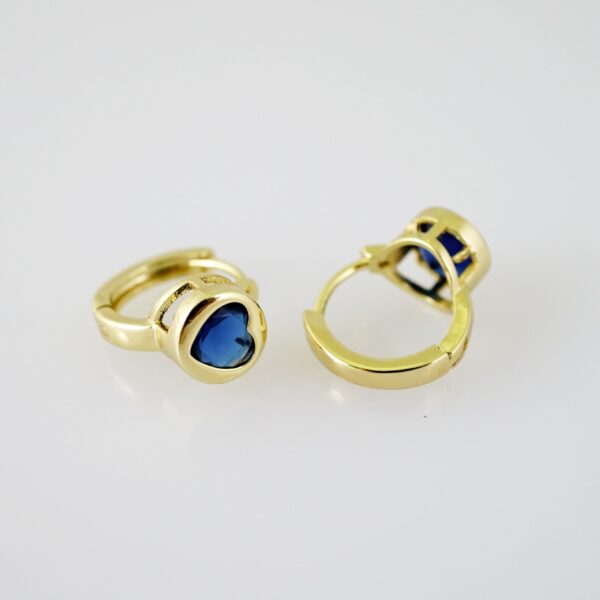 E2292 Earrings - Aretes - Zircon Stone - 14K Real Color - Image 2