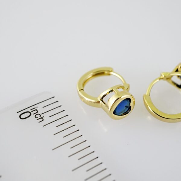 E2292 Earrings - Aretes - Zircon Stone - 14K Real Color - Image 3