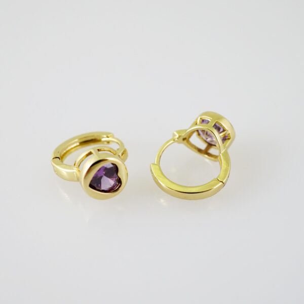 E2293 Earrings - Aretes - Zircon Stone - 14K Real Color - Image 2