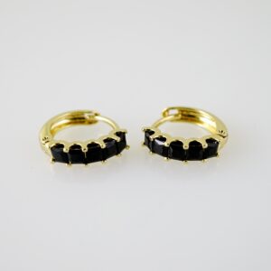 E2294 Earrings - Aretes - Zircon Stone - 14K Real Color