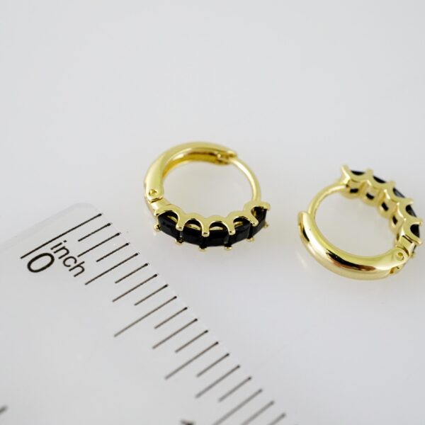 E2294 Earrings - Aretes - Zircon Stone - 14K Real Color - Image 3