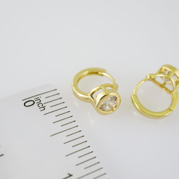 E2295 Earrings - Aretes - Zircon Stone - 14K Real Color - Image 3