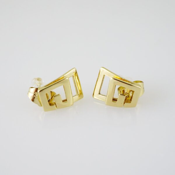 E2297 Earrings - Aretes - Plain - 14K Real Color
