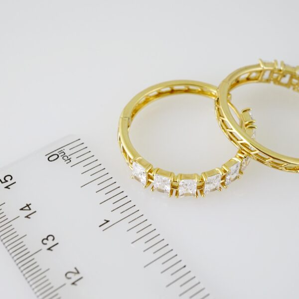 E2302 Earrings - Aretes - Zircon Stone - 14K Real Color - Image 3