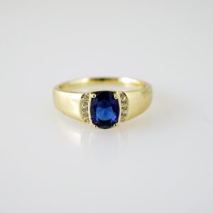 R724 RING - ANILLO - Zircon Stone - 14K Real Color
