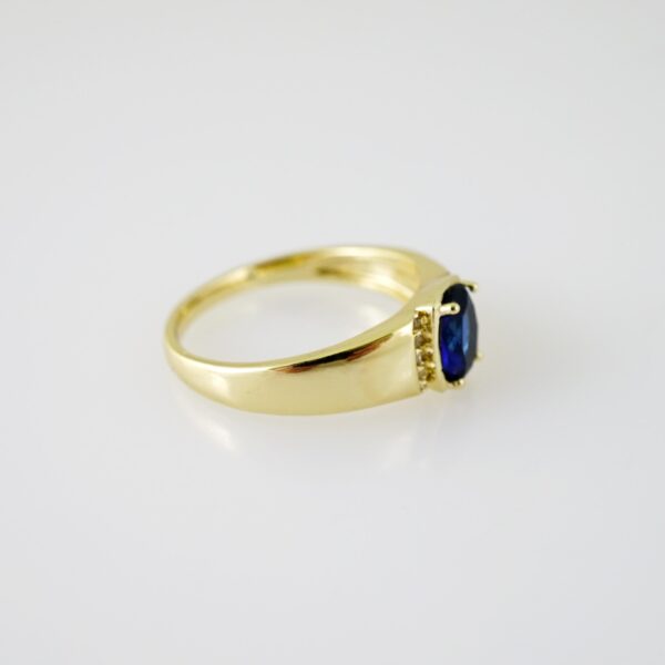 R724 RING - ANILLO - Zircon Stone - 14K Real Color - Image 2