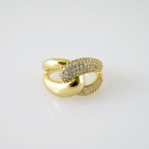 R725 RING - ANILLO - Zircon Stone - 14K Real Color