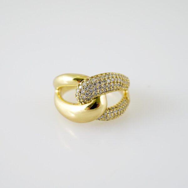 R725 RING - ANILLO - Zircon Stone - 14K Real Color