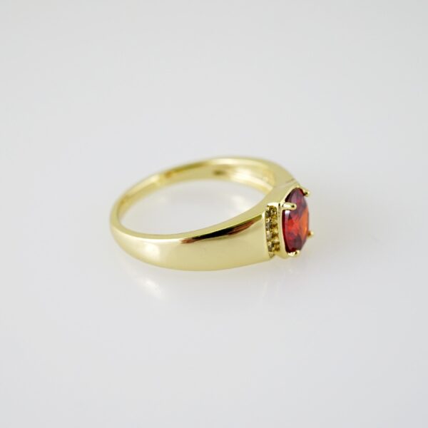 R726 RING - ANILLO - Zircon Stone - 14K Real Color - Image 2