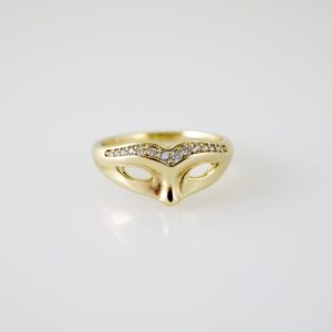 R728 RING - ANILLO - Zircon Stone - 14K Real Color