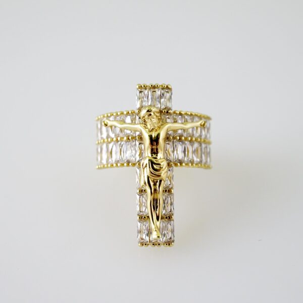 R729 RING - ANILLO - Zircon Stone - 14K Real Color