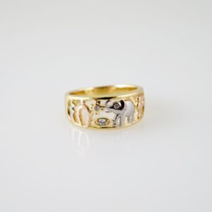 R731 RING - ANILLO - Plain - Three Tone