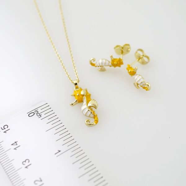 SET1733 Cadenas - Colgante - Aretes - Chain W - Pendants- Earrings - 14K Real Color - Zircon Stone - 2mmx45cm - Image 5
