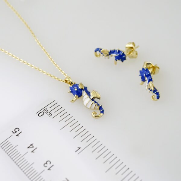 SET1737 Cadenas - Colgante - Aretes - Chain W - Pendants- Earrings - 14K Real Color - Zircon Stone - 2mmx45cm - Image 4