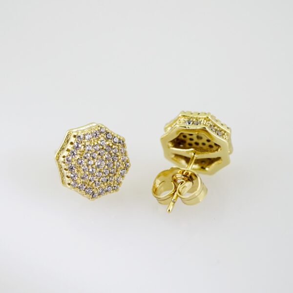 E2244 Earrings - Aretes - Zircon Stone - 14K Real Color - Image 2