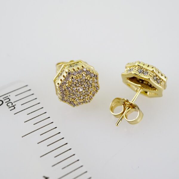 E2244 Earrings - Aretes - Zircon Stone - 14K Real Color - Image 3