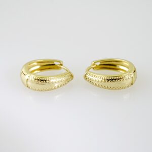 E2246 Earrings - Aretes - Plain - 14K Real Color