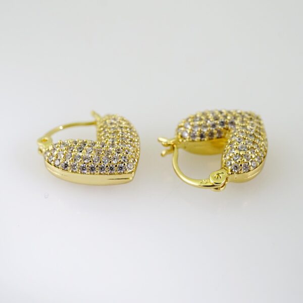 E2247 Earrings - Aretes - Plain - 14K Real Color - Image 2