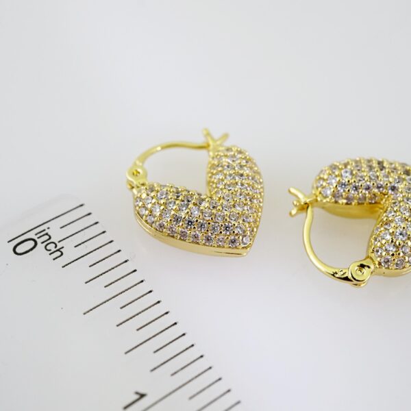 E2247 Earrings - Aretes - Plain - 14K Real Color - Image 3