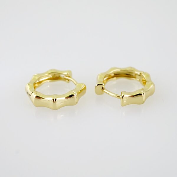 E2248 Earrings - Aretes - Plain - 14K Real Color - Image 2