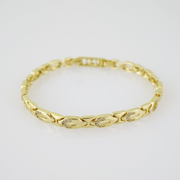 B1498 Bracelet - Pulseras - Zircon Stone - 14K Real Color - Image 2