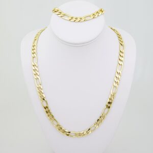 SET1687 Cadenas - Pulsera - Chain - Bracelet - 14K Real Color - Plain 10mmX60cm