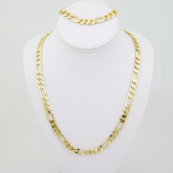 SET1687 Cadenas - Pulsera - Chain - Bracelet - 14K Real Color - Plain 10mmX60cm