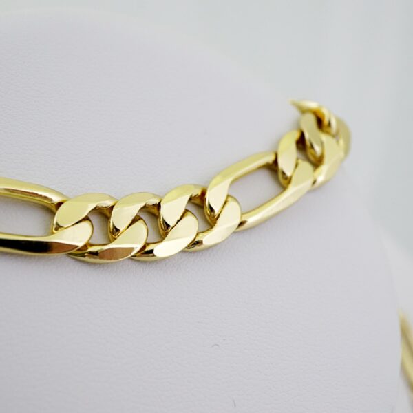 SET1687 Cadenas - Pulsera - Chain - Bracelet - 14K Real Color - Plain 10mmX60cm - Image 3