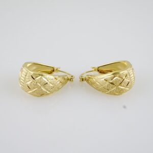 E2251 Earrings - Aretes - Plain - 14K Real Color
