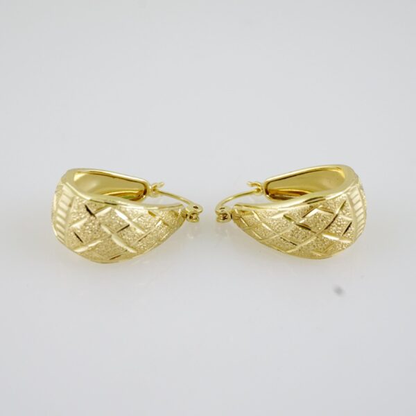 E2251 Earrings - Aretes - Plain - 14K Real Color