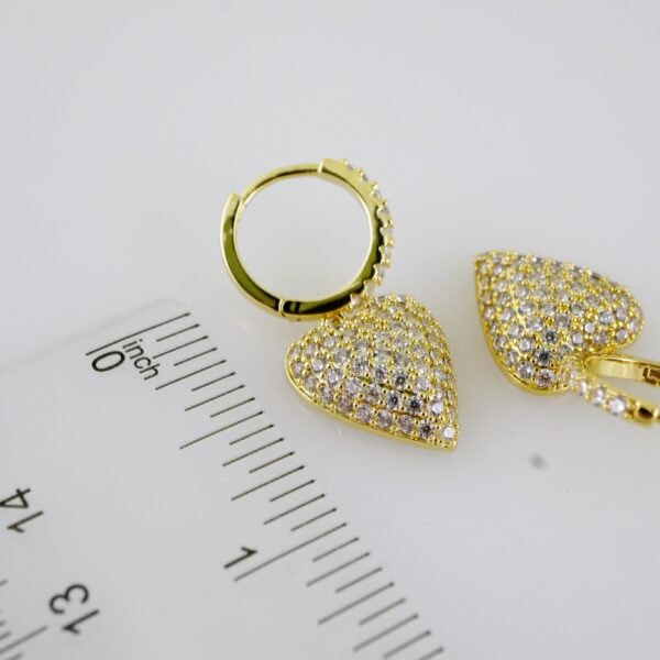 E2252 Earrings - Aretes - Zircon Stone - 14K Real Color - Image 3