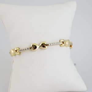 B1502 Bracelet - Pulseras - Zircon Stone - 14K Real Color