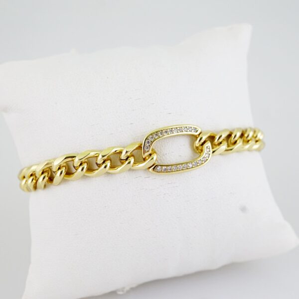 B1510 Bracelet - Pulseras - Zircon Stone - 14K Real Color