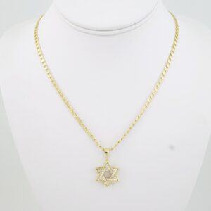 SET1702  Cadenas & Colgantes - Chain - Pendants - Zircon Stone - 14K Real Color - 3mmX45cm